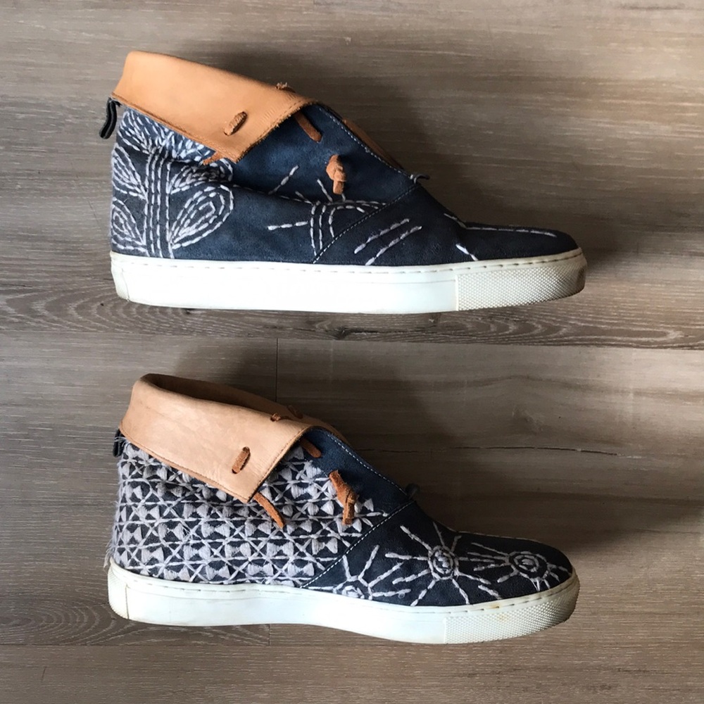 Free people leather high top shoes